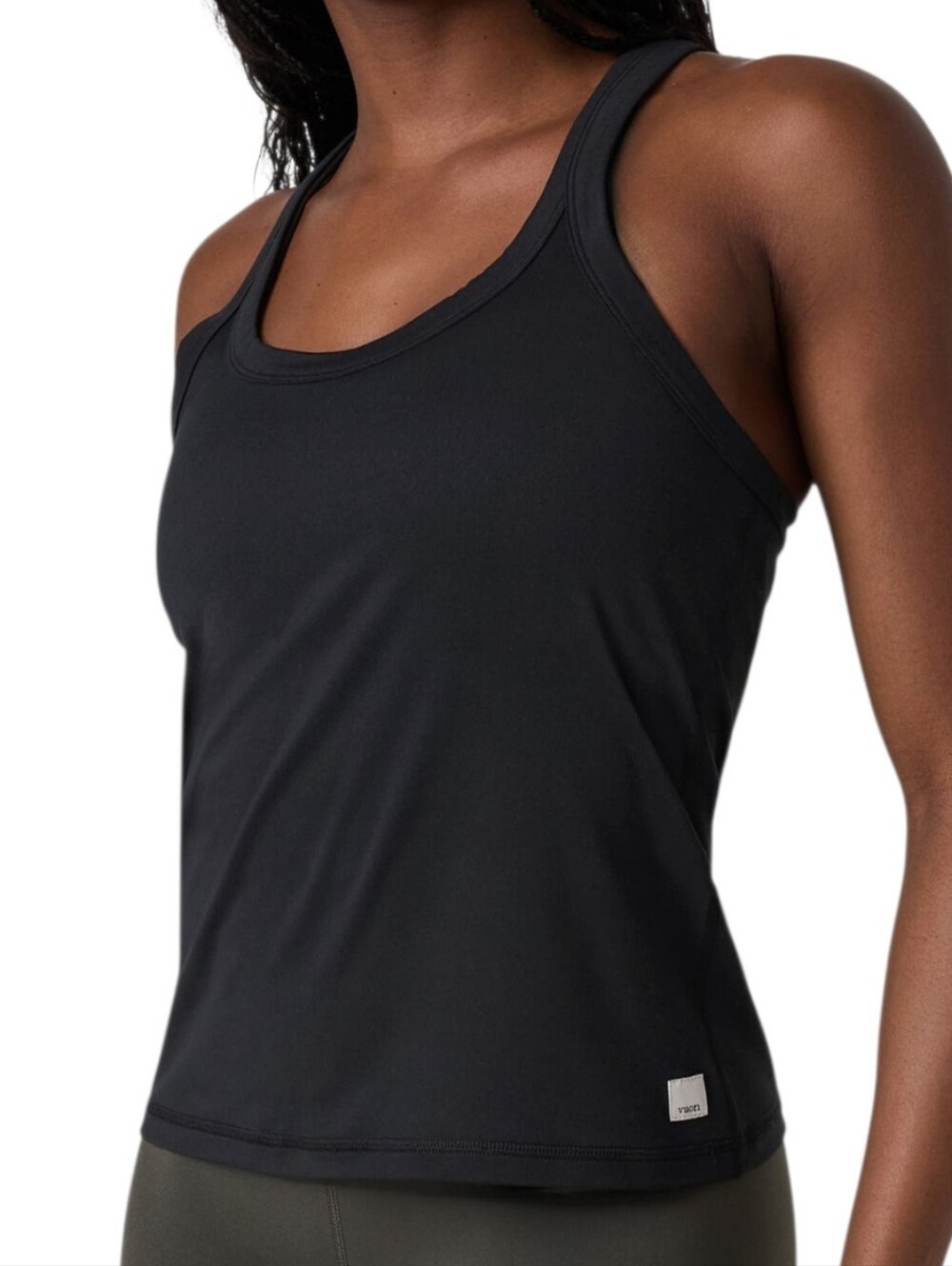 Vuori Lux Performance Tank Women Medium Black Athletic Yoga Workout